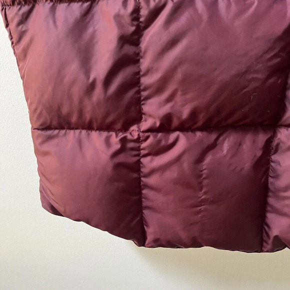 Lands End Burgundy Red Puffer Vest Mens Sz Large Goosedown Insulated Winter - Picture 10 of 11